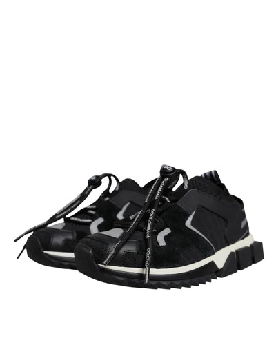 Dolce &amp; Gabbana Zwarte Mesh Sorrento Trekking Sneakers Schoenen
