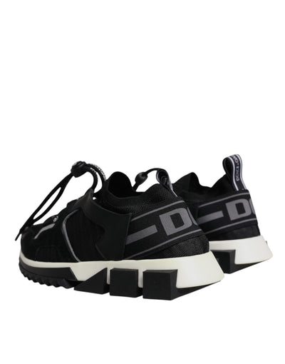 Dolce &amp; Gabbana Zwarte Mesh Sorrento Trekking Sneakers Schoenen