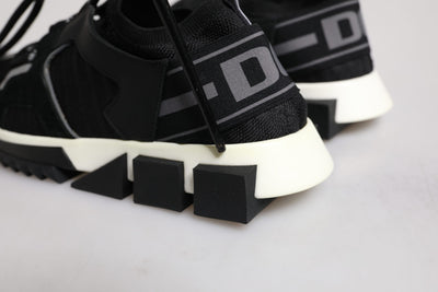 Dolce &amp; Gabbana Zwarte Mesh Sorrento Trekking Sneakers Schoenen