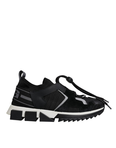 Dolce &amp; Gabbana Zwarte Mesh Sorrento Trekking Sneakers Schoenen