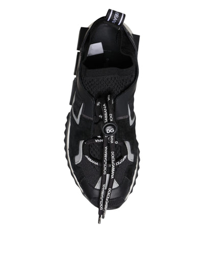 Dolce &amp; Gabbana Zwarte Mesh Sorrento Trekking Sneakers Schoenen