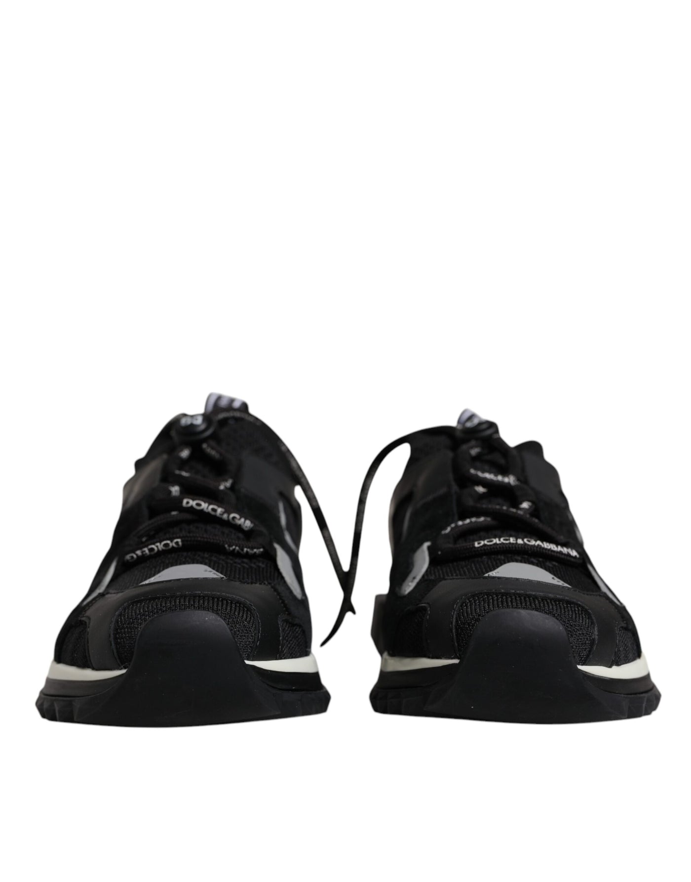 Dolce &amp; Gabbana Zwarte Mesh Sorrento Trekking Sneakers Schoenen