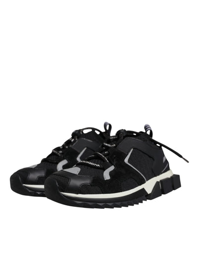Dolce &amp; Gabbana Zwarte Mesh Sorrento Trekking Sneakers Schoenen