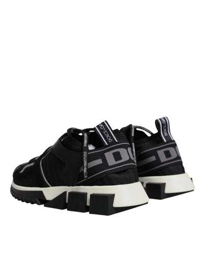 Dolce &amp; Gabbana Zwarte Mesh Sorrento Trekking Sneakers Schoenen