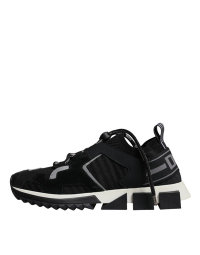 Dolce &amp; Gabbana Zwarte Mesh Sorrento Trekking Sneakers Schoenen