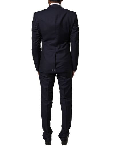 Costume 3 pièces en laine bleu Martini de Dolce &amp; Gabbana pour homme