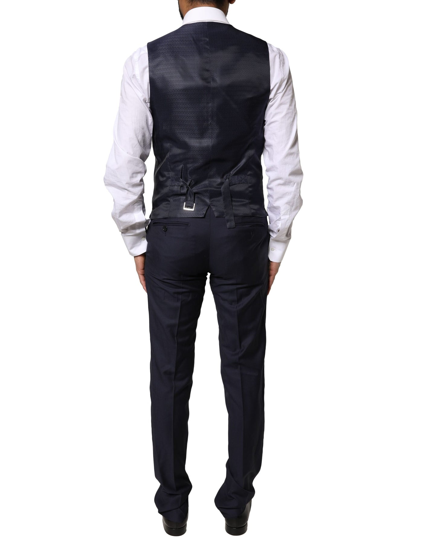 Costume 3 pièces en laine bleu Martini de Dolce &amp; Gabbana pour homme