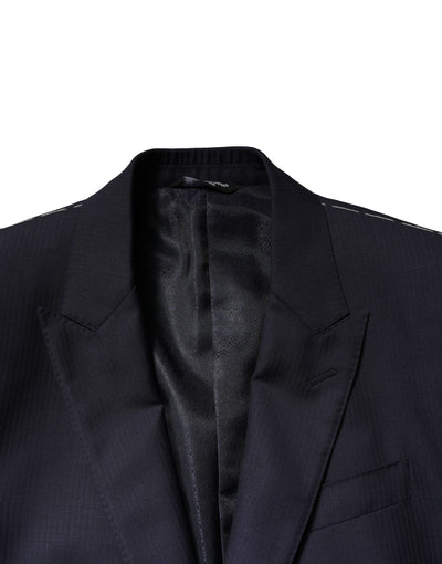 Costume 3 pièces en laine bleu Martini de Dolce &amp; Gabbana pour homme
