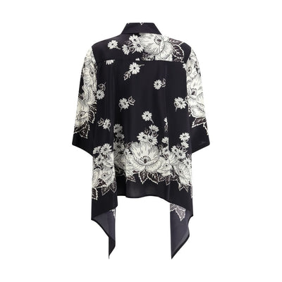 P.A.R.O.S.H. Asymmetric Floral print Shirt