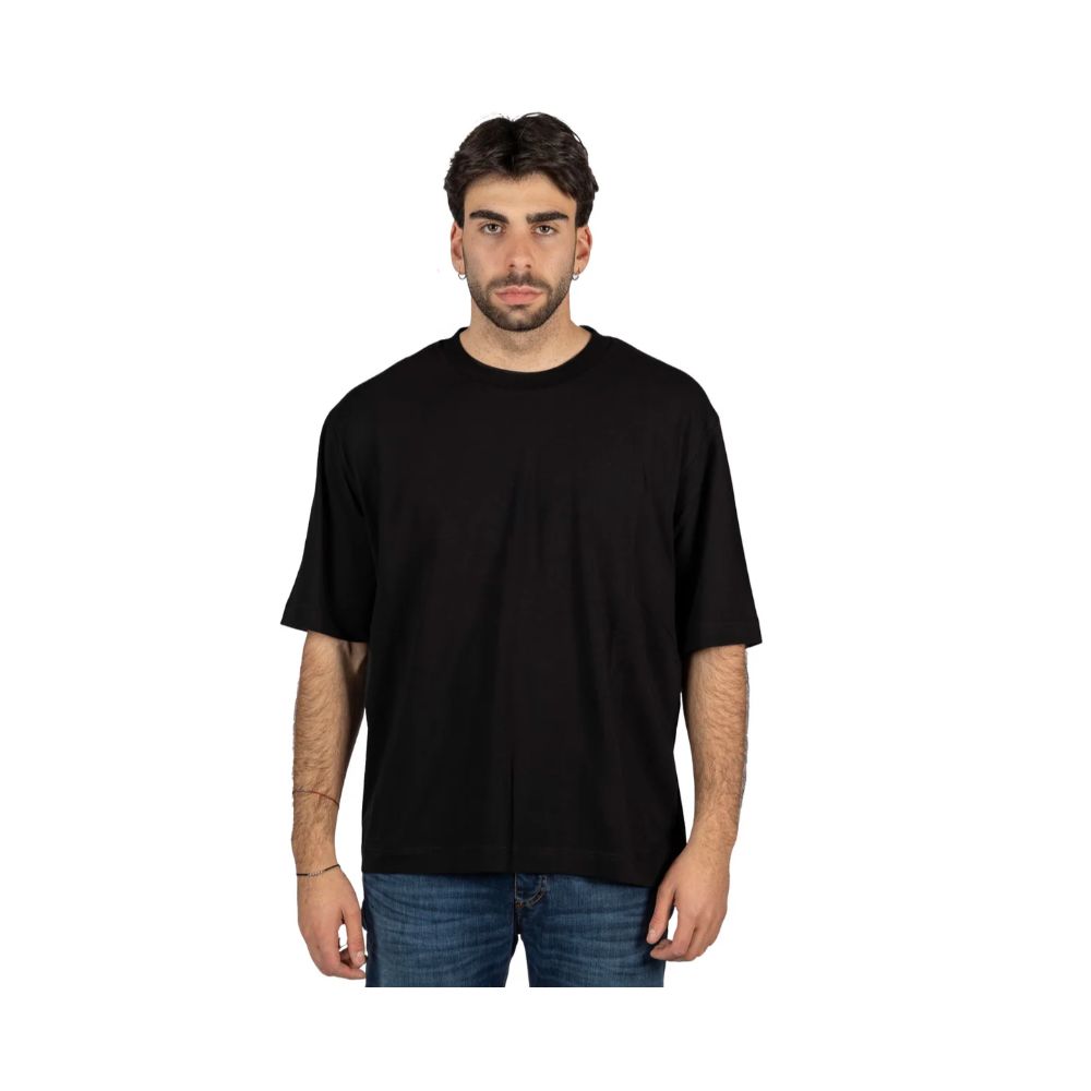 T-shirt en coton noir Alpha Studio