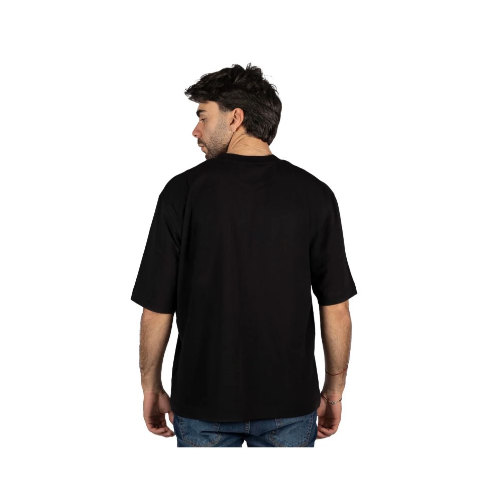 T-shirt en coton noir Alpha Studio