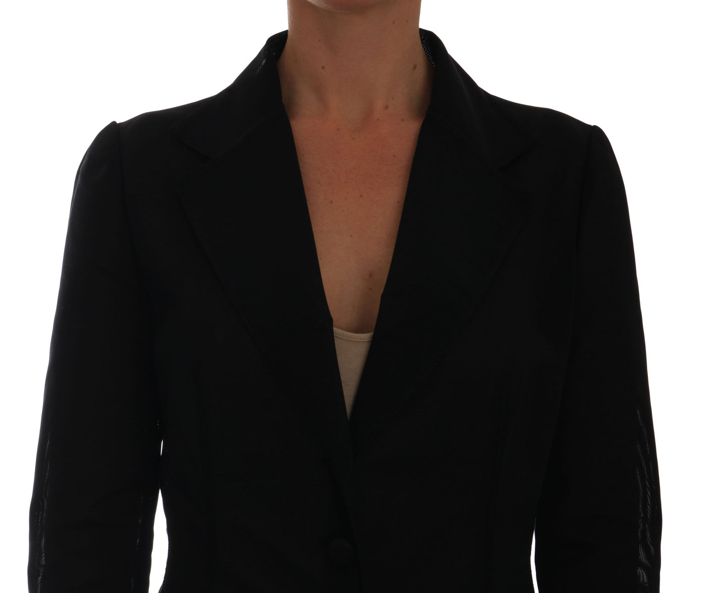 Veste blazer en filet de nylon noir Dolce &amp; Gabbana