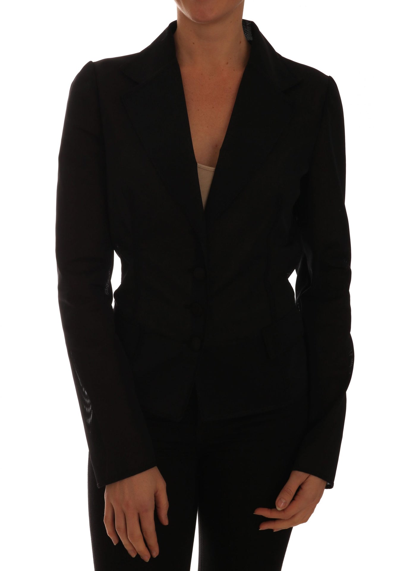 Veste blazer en filet de nylon noir Dolce &amp; Gabbana