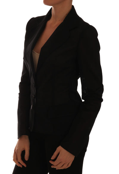 Veste blazer en filet de nylon noir Dolce &amp; Gabbana