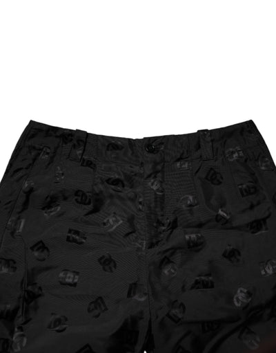 Dolce &amp; Gabbana Zwarte Logo Monogram Rechte Broek