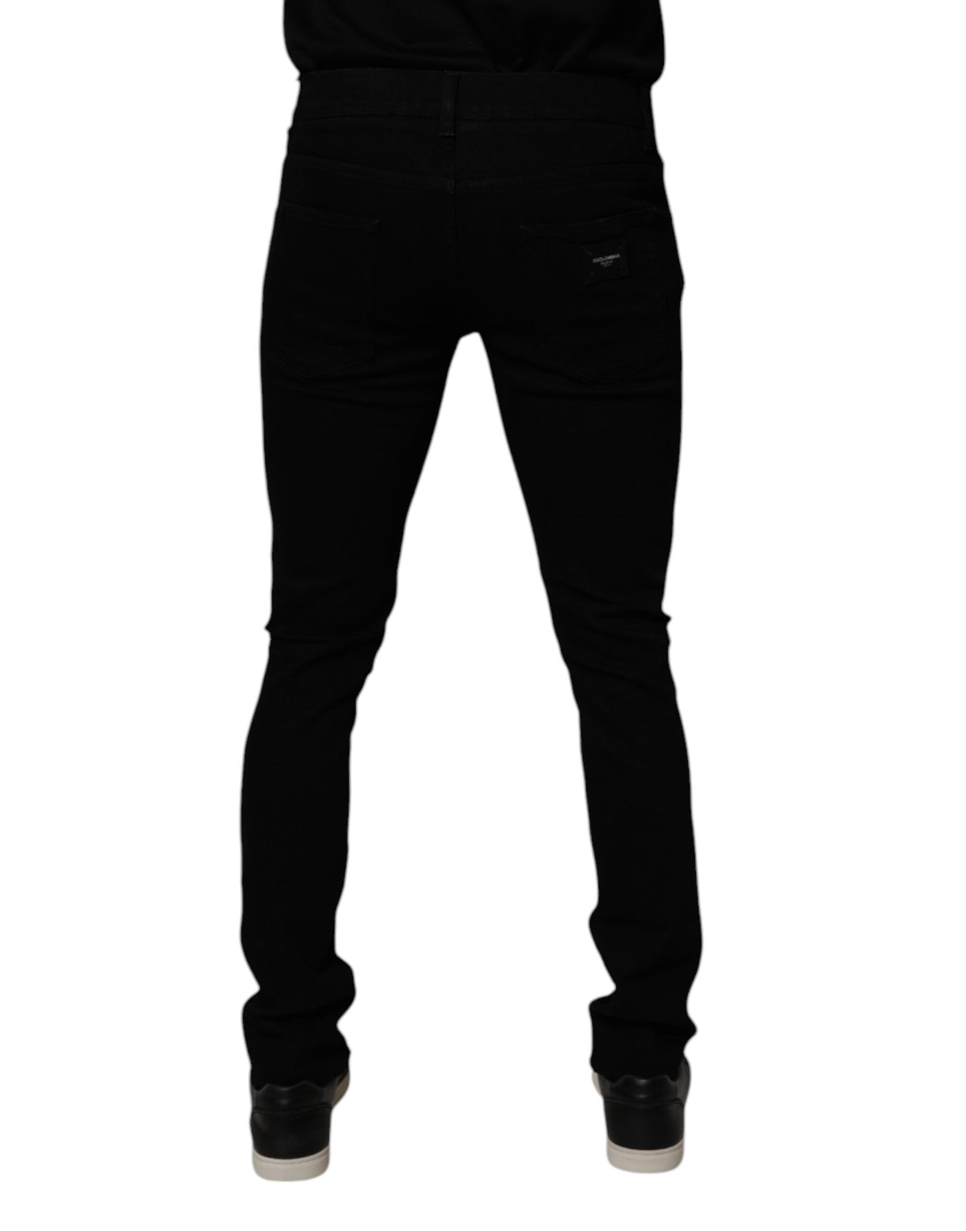 Dolce &amp; Gabbana Zwarte Katoenen Stretch Skinny Heren Denim Jeans