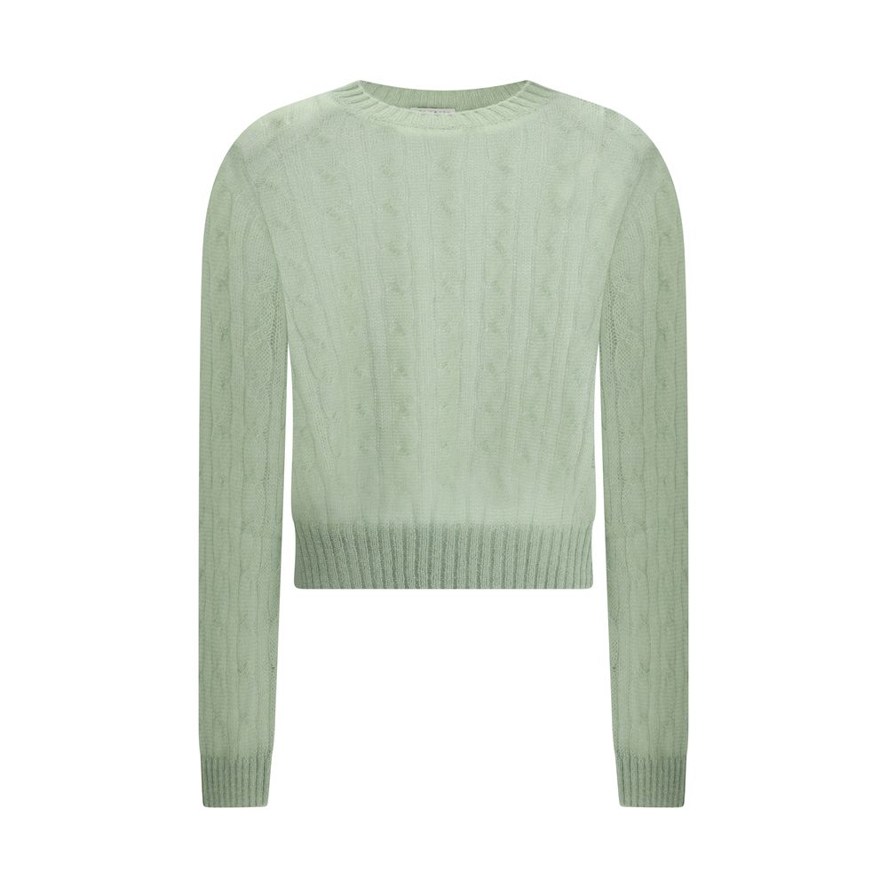 Brunello Cucinelli Mohair en wollen kabeltrui