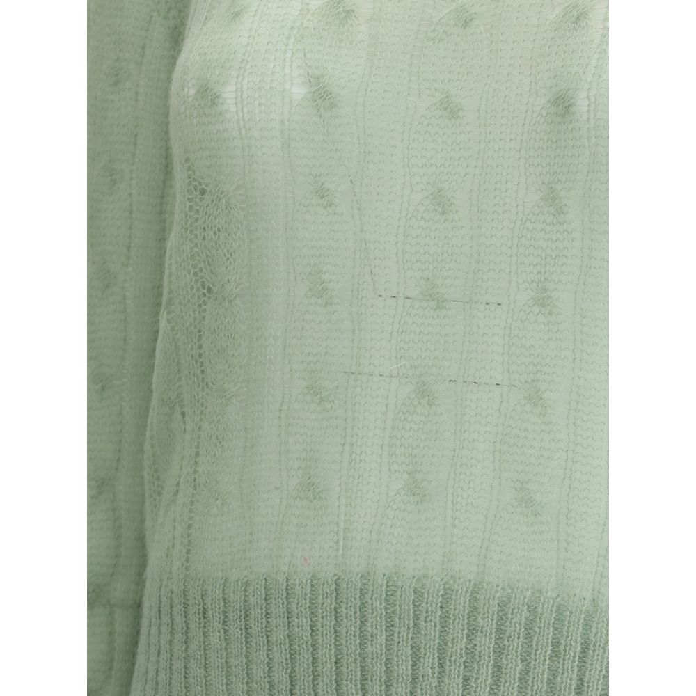 Brunello Cucinelli Mohair en wollen kabeltrui