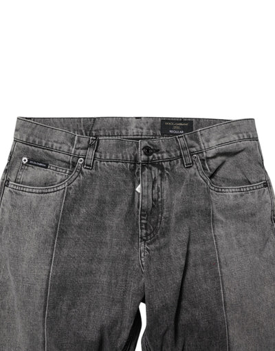 Dolce &amp; Gabbana Two Tone Grijze Katoenen Denim Jeans