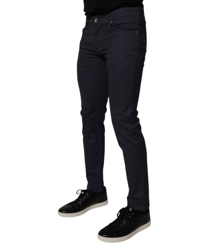 Dolce &amp; Gabbana donkerblauwe skinny jeans van katoenstretch