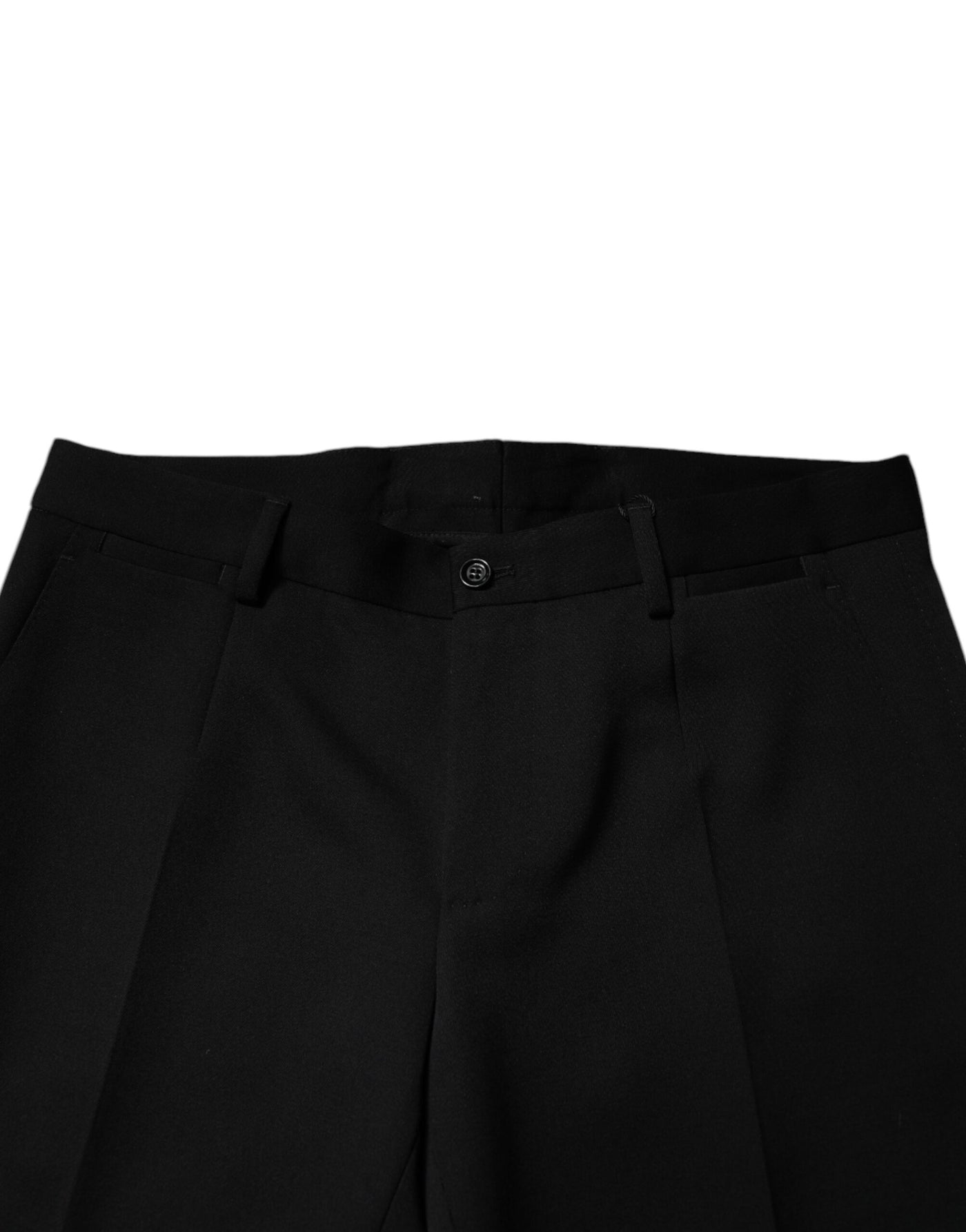Dolce &amp; Gabbana Zwarte Wollen Toelopende Formele Broek