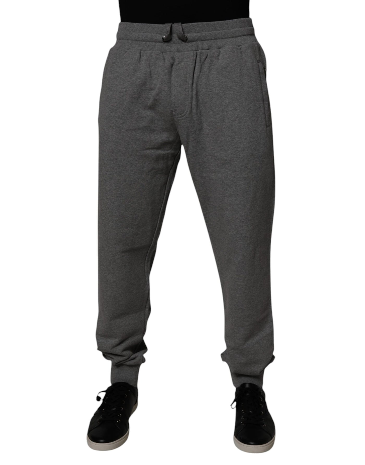 Dolce &amp; Gabbana Grijze Logo Katoenen Joggingbroek Heren Joggingbroek