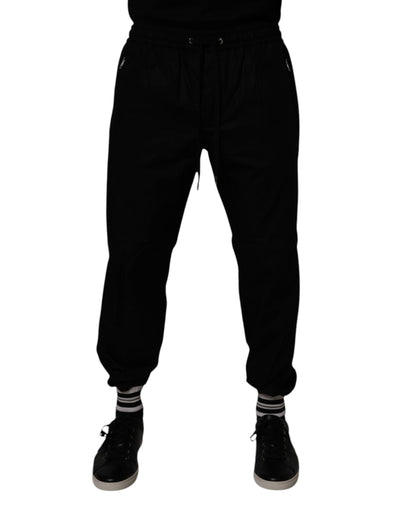Dolce &amp; Gabbana Zwarte Katoenen Heren Joggingbroek