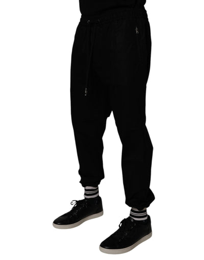 Dolce &amp; Gabbana Zwarte Katoenen Heren Joggingbroek
