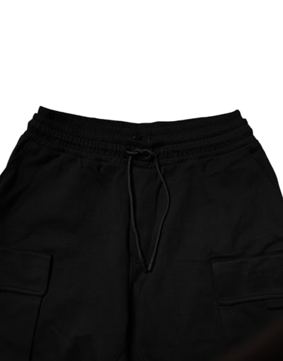 Dolce &amp; Gabbana Zwarte Katoenen Heren Cargo Jogger Sweatpants Broek