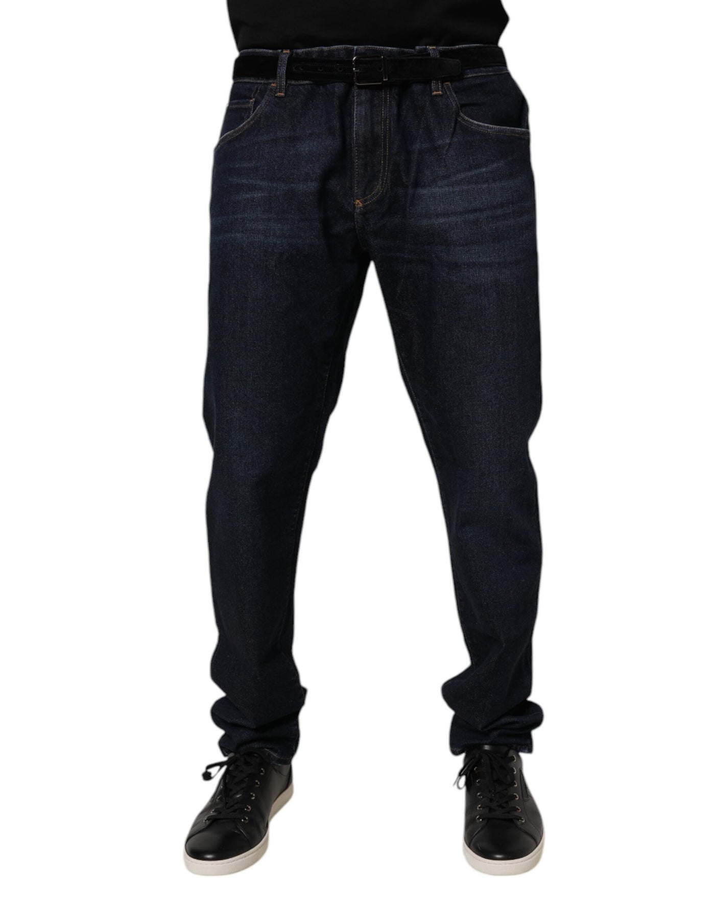 Dolce &amp; Gabbana donkerblauwe skinny jeans van katoenstretch