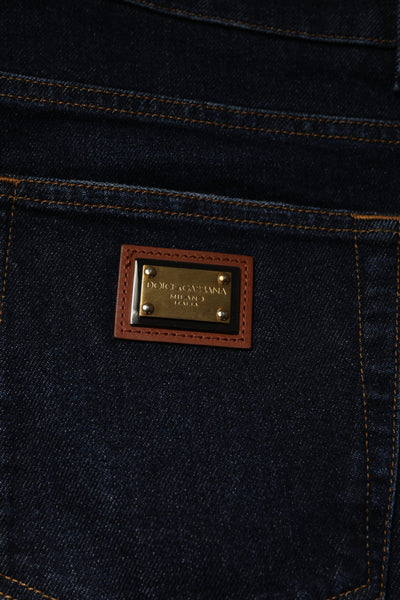 Dolce &amp; Gabbana donkerblauwe skinny jeans van katoenstretch