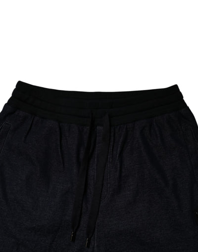 Dolce &amp; Gabbana Zwarte Jacquard Katoenen Joggingbroek