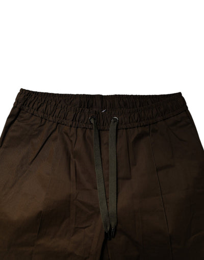 Dolce &amp; Gabbana Bruine Katoenen Stretch Joggingbroek Joggingbroek