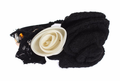 Dolce &amp; Gabbana Diadeem Hoofdband Tiara Witte Roos Kristal Haar Goud