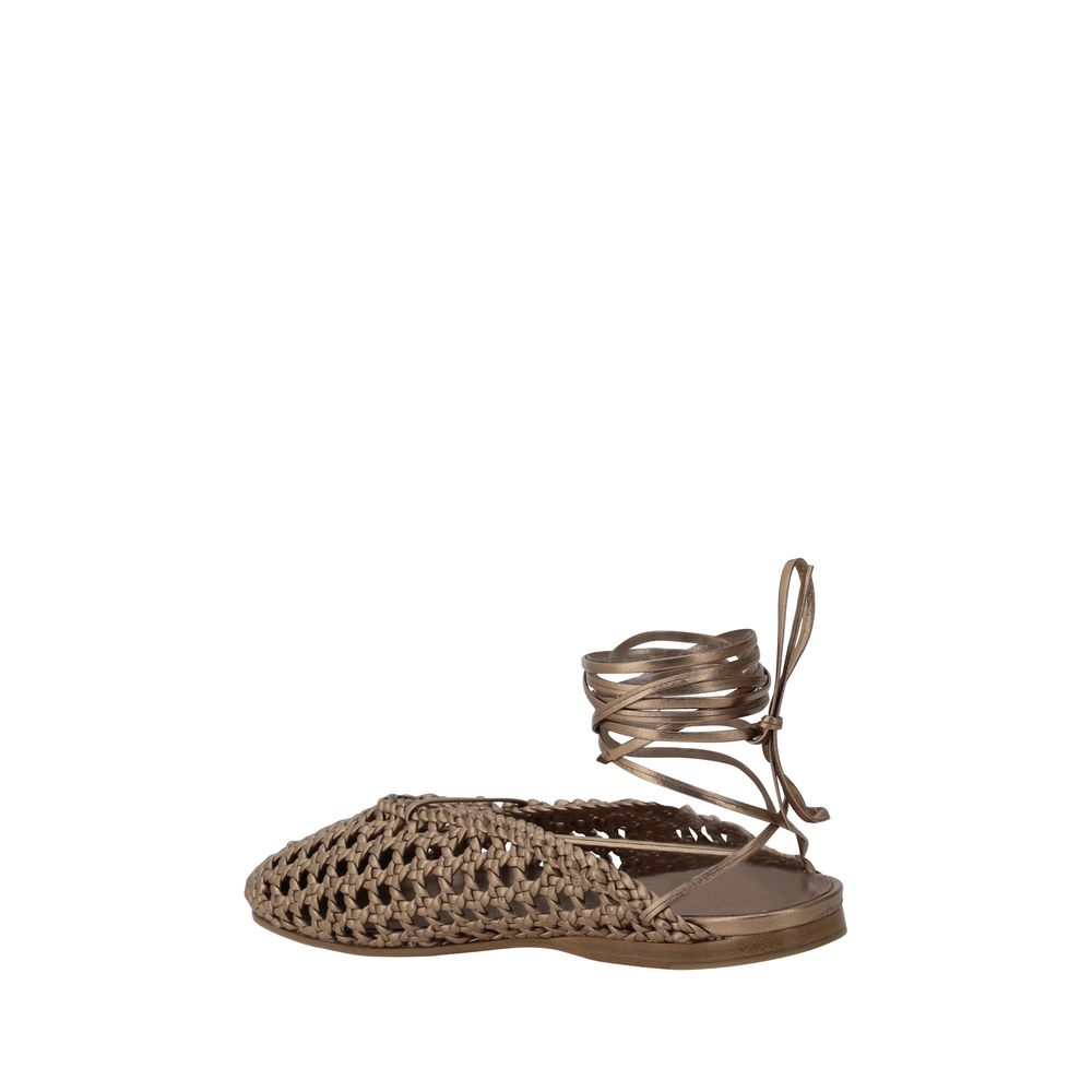 Mules en cuir effet filet Forte_Forte