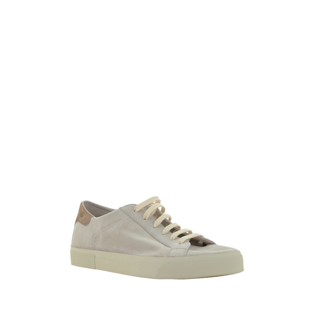 Brunello Cucinelli Crèmewitte leren sneakers