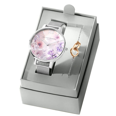 Olivia Burton Grijs Roestvrijstalen Horloge