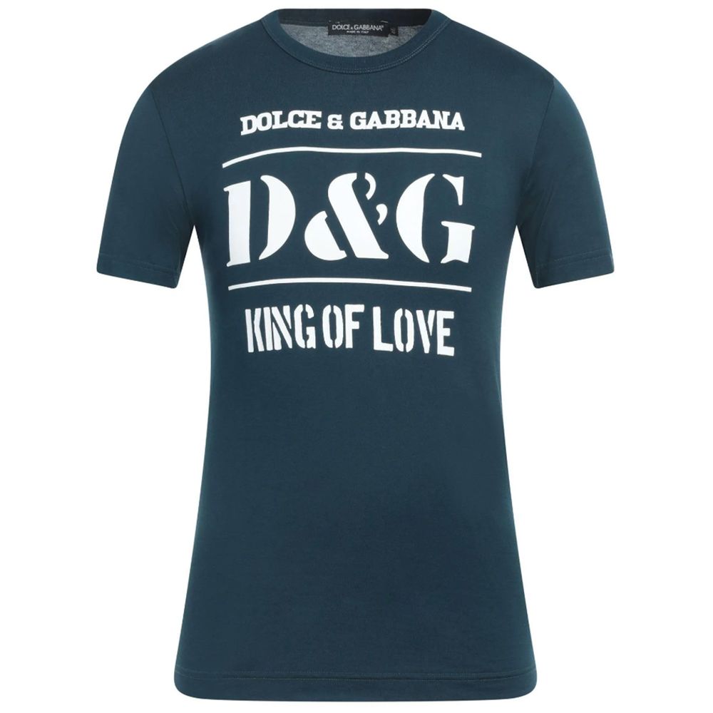 T-shirt en coton bleu Dolce &amp; Gabbana