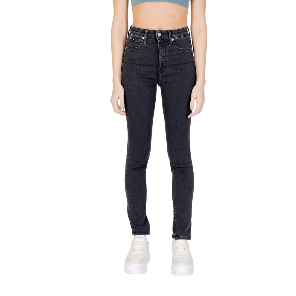 Calvin Klein Jeans Zwarte Katoenen Skinny Jeans