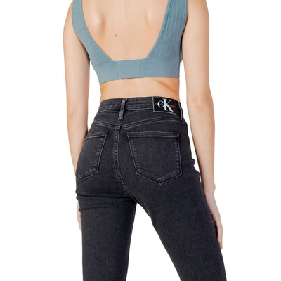 Calvin Klein Jeans Zwarte Katoenen Skinny Jeans