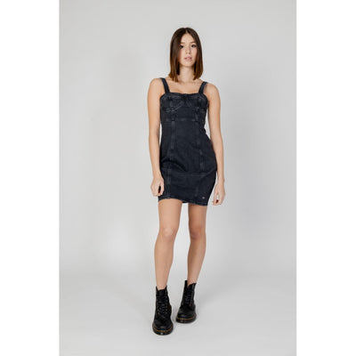 Tommy Hilfiger Jeans Black Recycled Cotton Midi