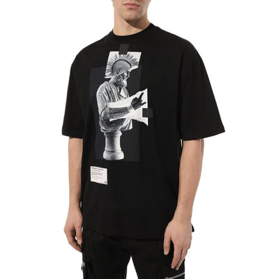 T-shirt en coton noir Diego Venturino