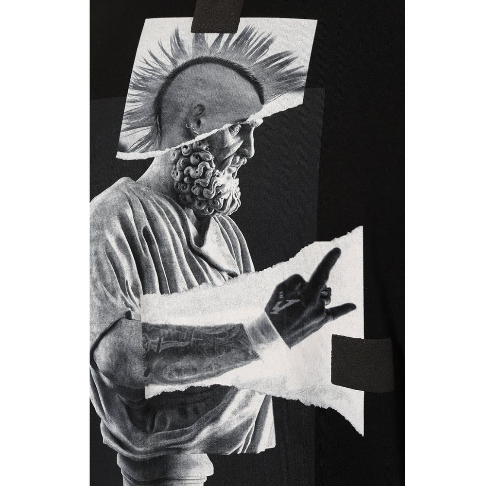 T-shirt en coton noir Diego Venturino