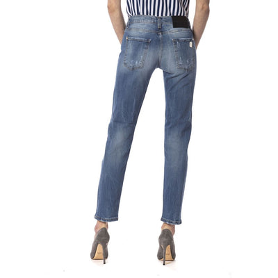 Frankie Morello Blue Other Fibres Damesjeans