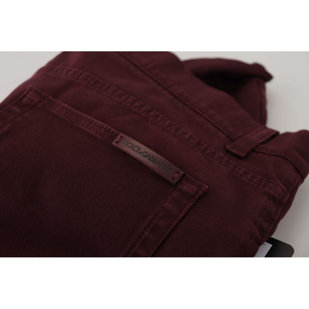 Dolce &amp; Gabbana bordeaux katoenen jeans en broek
