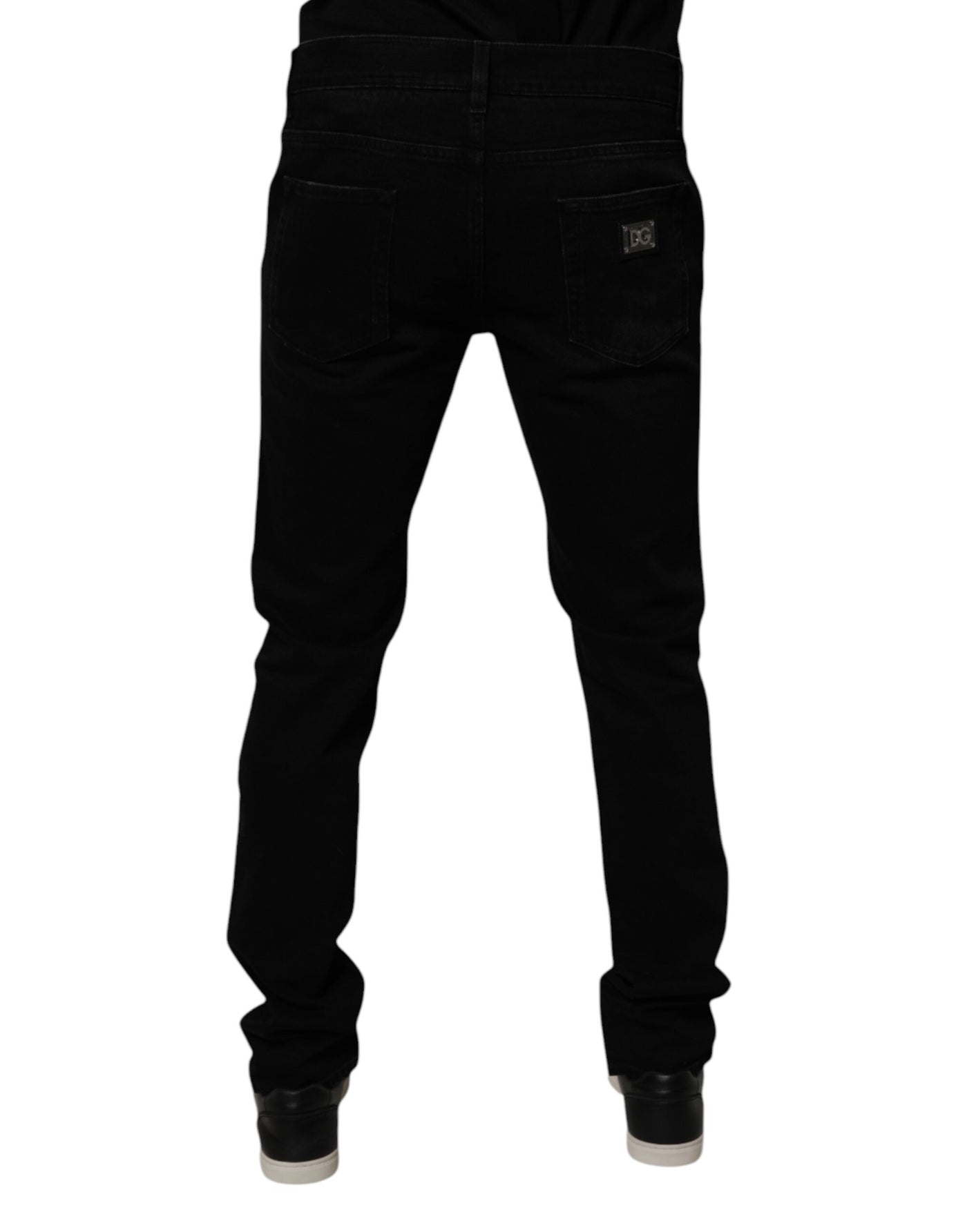 Dolce &amp; Gabbana Zwarte Katoenen Skinny Heren Denim Jeans