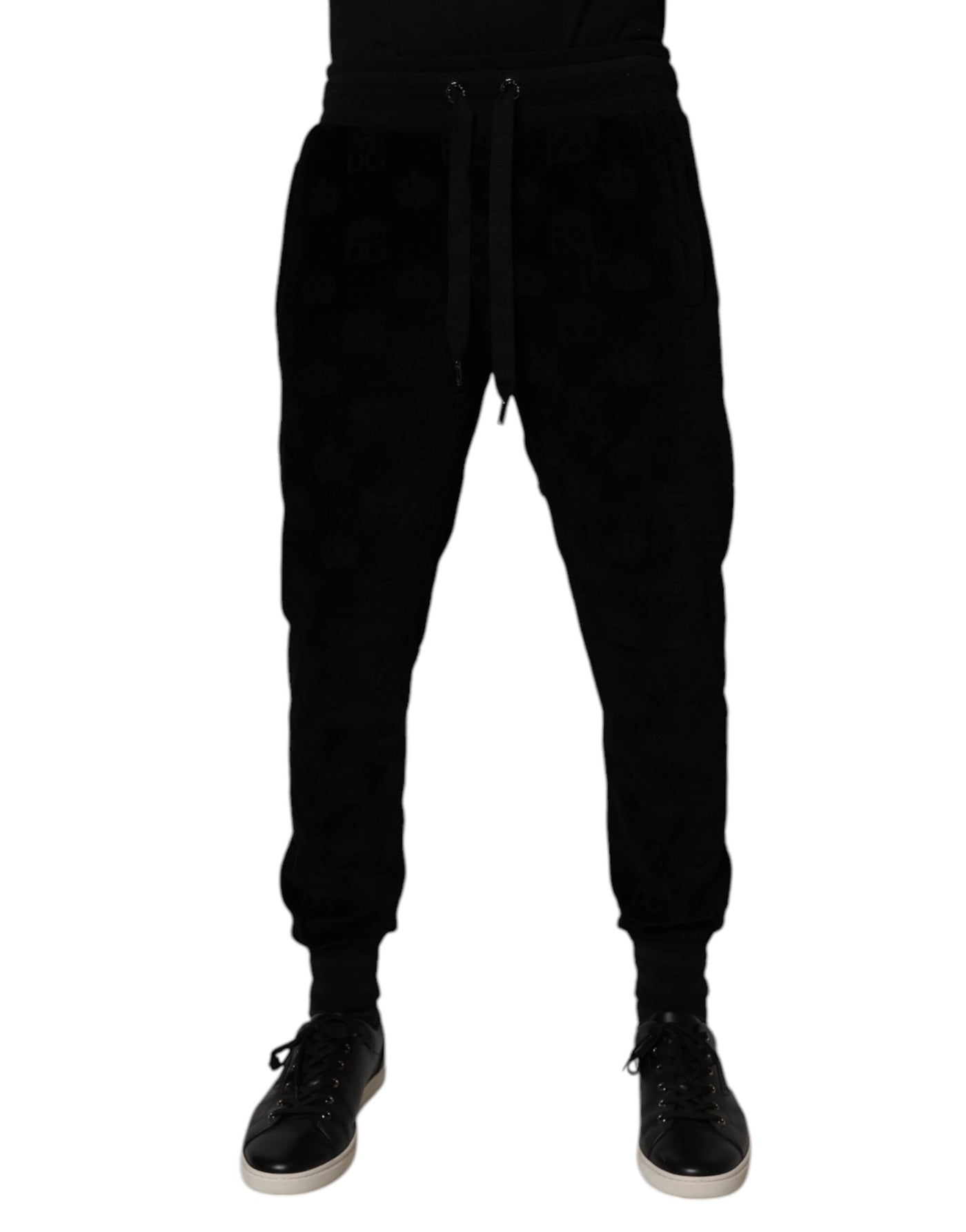 Dolce &amp; Gabbana Zwarte Katoenen Joggingbroek Heren Sweatpants Broek