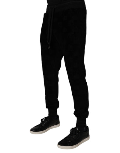 Dolce &amp; Gabbana Zwarte Katoenen Joggingbroek Heren Sweatpants Broek