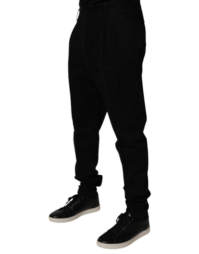 Dolce &amp; Gabbana Zwarte Katoenen Stretch Skinny Broek