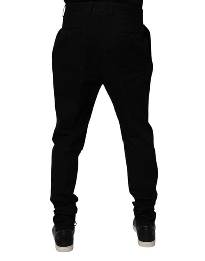 Dolce &amp; Gabbana Zwarte Katoenen Stretch Skinny Broek